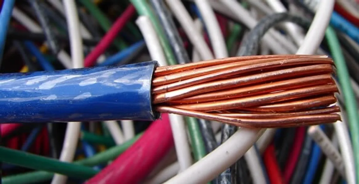 electrical wiring services showing exposed copper conductors and cable preparation in Spokane, WA