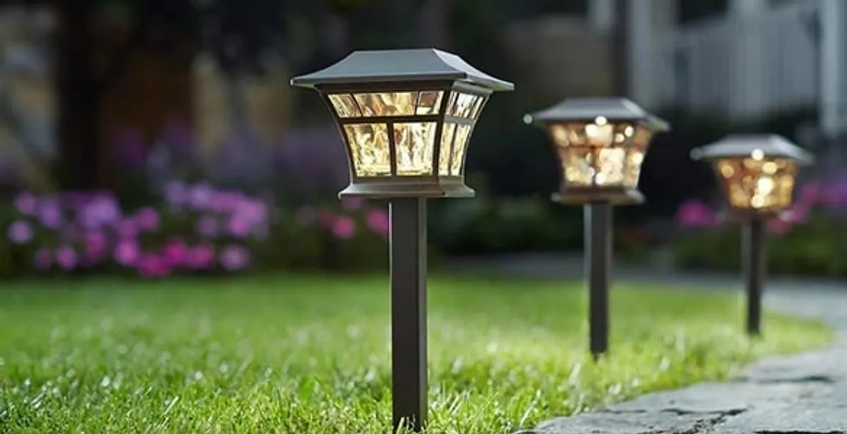 landscape lighting installation services with professionally installed pathway lights in Spokane, WA
