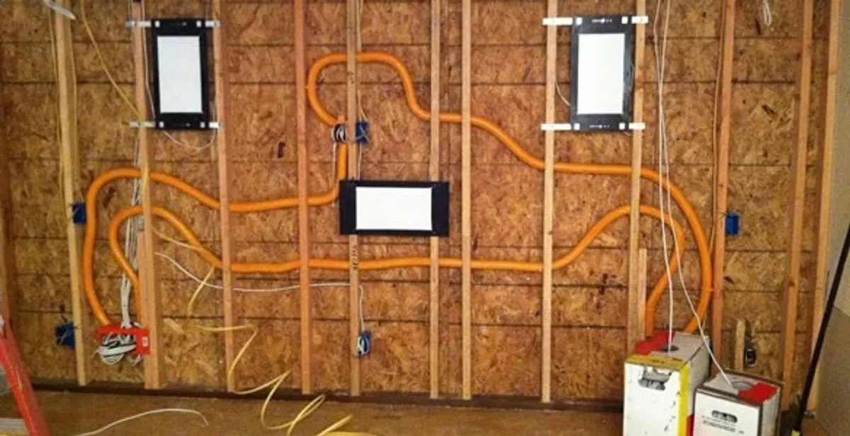 new construction wiring project displaying complete electrical system layout installed by professionals in Spokane, WA