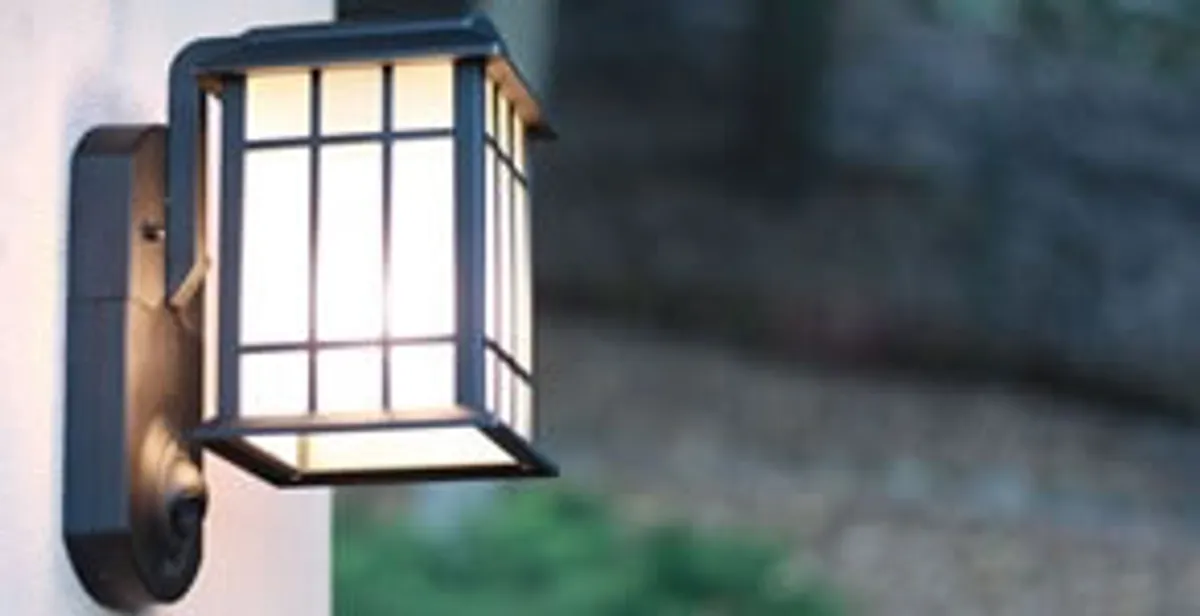 security light installation services with professionally mounted exterior wall light in Spokane, WA